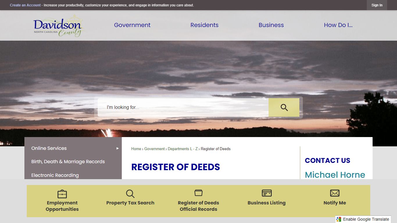 Register of Deeds | Davidson County, NC